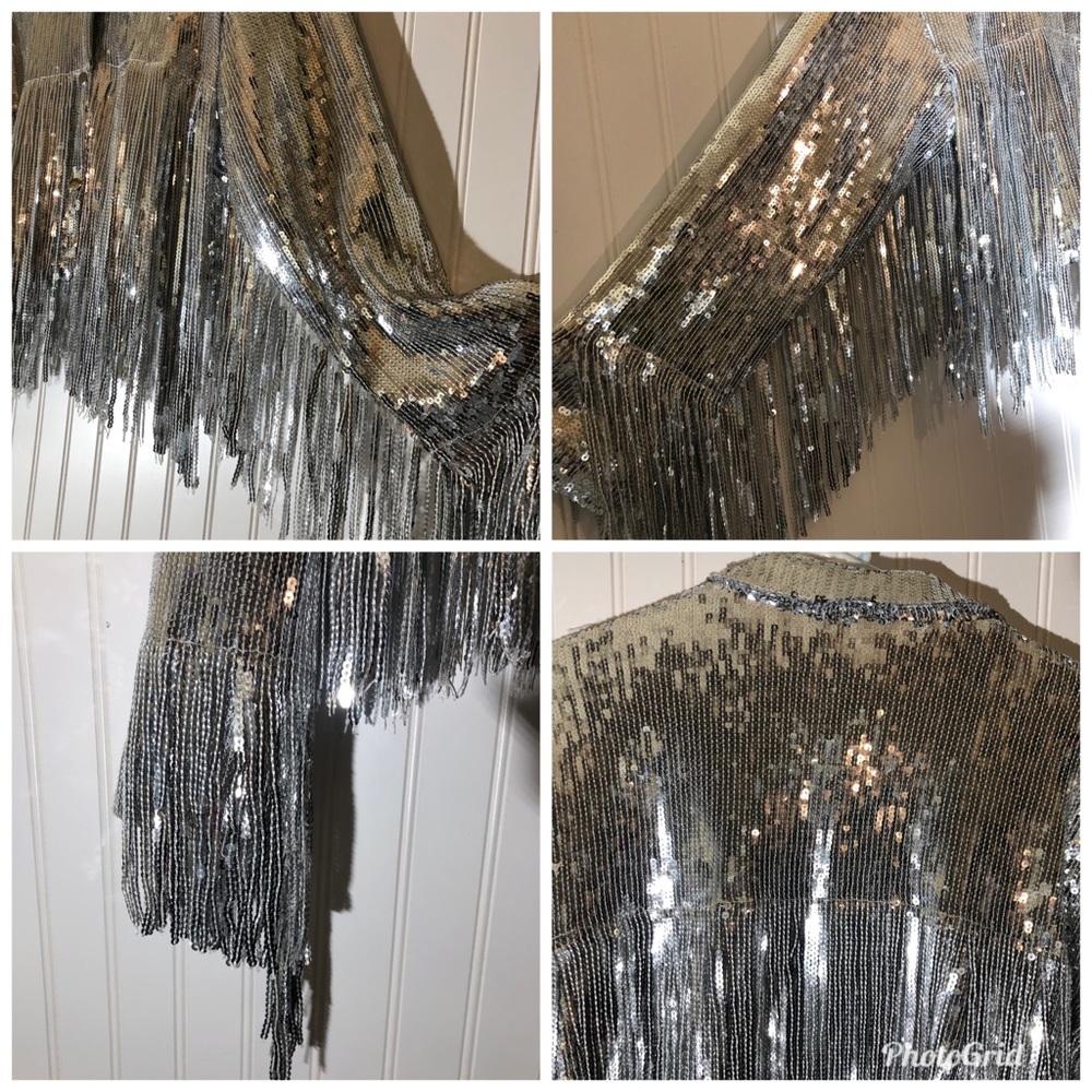 Silver Short Fringe Jacket - Picture 7 of 9
